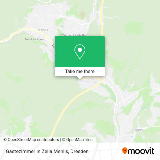 Карта Gästezimmer in Zella Mehlis