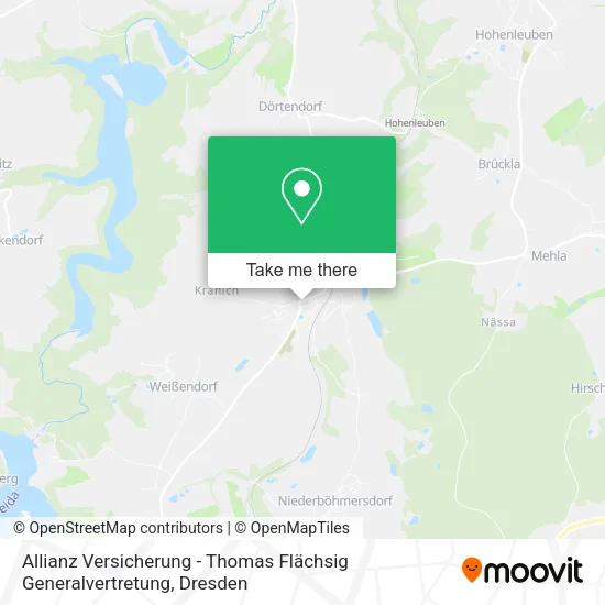 Карта Allianz Versicherung - Thomas Flächsig Generalvertretung