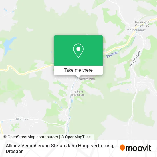 Карта Allianz Versicherung Stefan Jähn Hauptvertretung