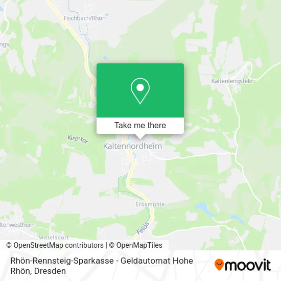 Карта Rhön-Rennsteig-Sparkasse - Geldautomat Hohe Rhön