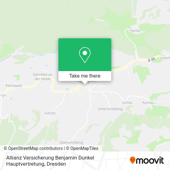 Карта Allianz Versicherung Benjamin Dunkel Hauptvertretung