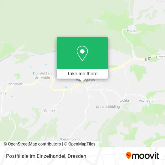 Карта Postfiliale im Einzelhandel