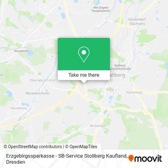 Карта Erzgebirgssparkasse - SB-Service Stollberg Kaufland
