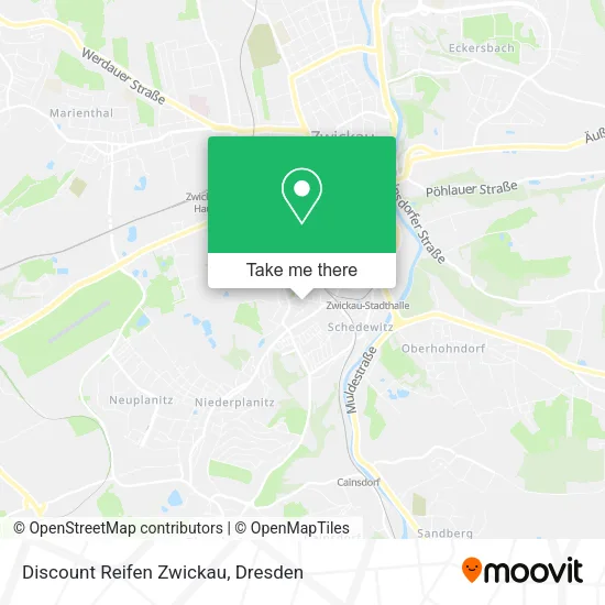 Карта Discount Reifen Zwickau