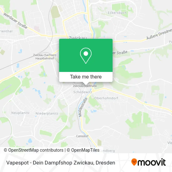 Карта Vapespot - Dein Dampfshop Zwickau