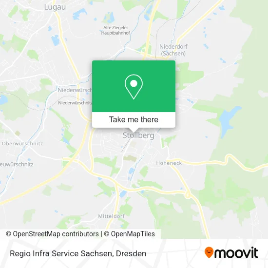 Карта Regio Infra Service Sachsen
