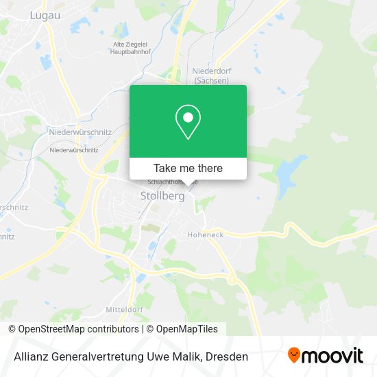 Карта Allianz Generalvertretung Uwe Malik