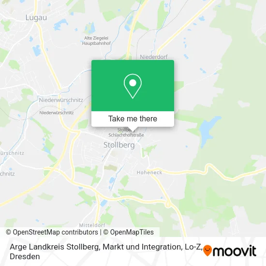 Карта Arge Landkreis Stollberg, Markt und Integration, Lo-Z