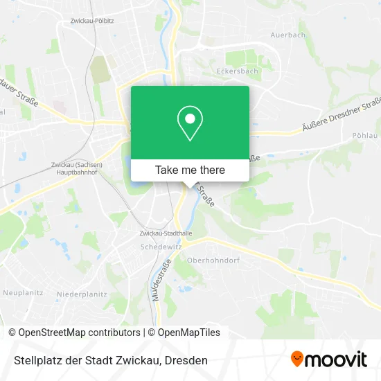 Карта Stellplatz der Stadt Zwickau