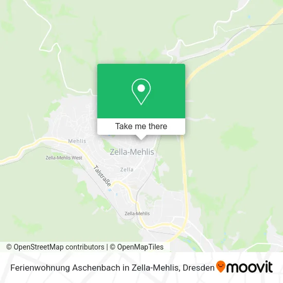 Карта Ferienwohnung Aschenbach in Zella-Mehlis