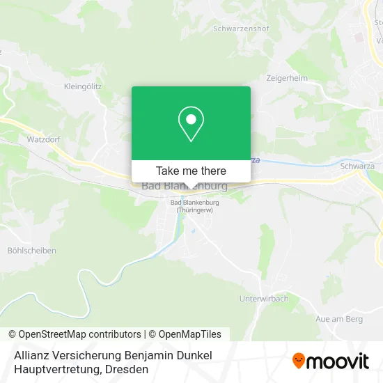 Карта Allianz Versicherung Benjamin Dunkel Hauptvertretung