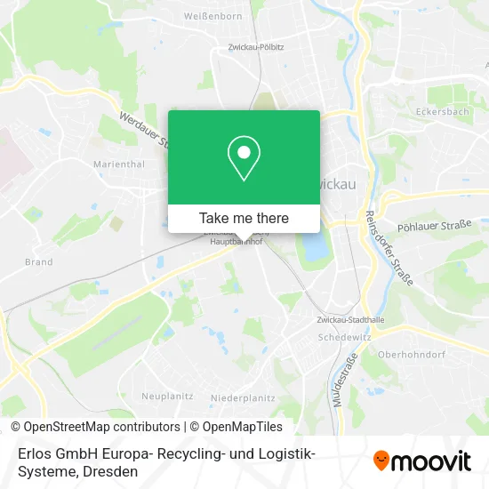 Карта Erlos GmbH Europa- Recycling- und Logistik-Systeme