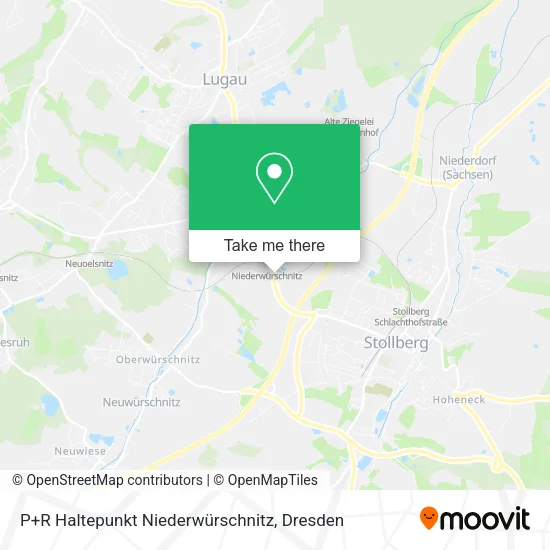 Карта P+R Haltepunkt Niederwürschnitz
