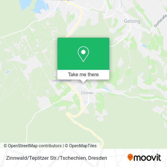 Карта Zinnwald / Teplitzer Str. / Tschechien