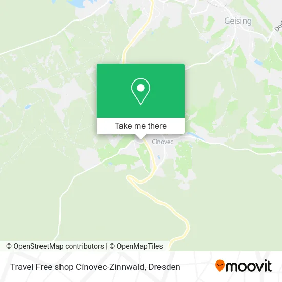 Карта Travel Free shop Cínovec-Zinnwald