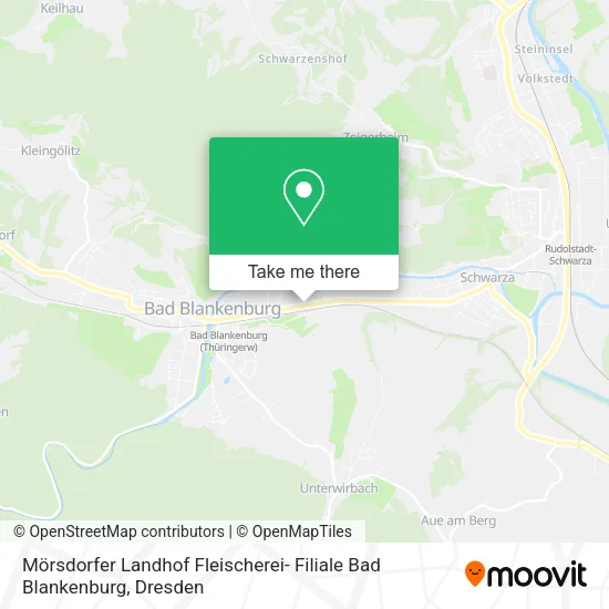 Карта Mörsdorfer Landhof Fleischerei- Filiale Bad Blankenburg