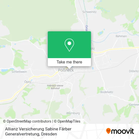 Карта Allianz Versicherung Sabine Färber Generalvertretung