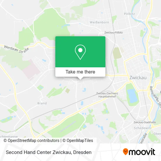 Карта Second Hand Center Zwickau