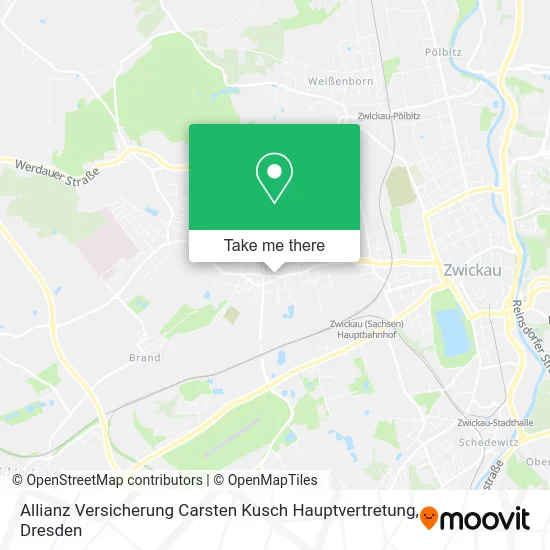 Карта Allianz Versicherung Carsten Kusch Hauptvertretung
