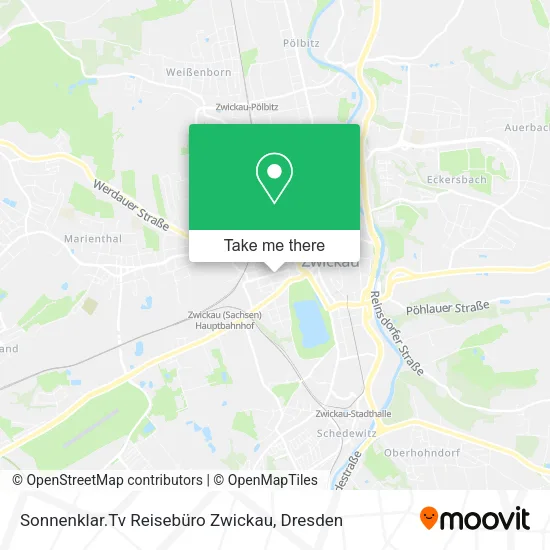 Карта Sonnenklar.Tv Reisebüro Zwickau