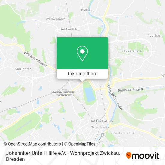 Карта Johanniter-Unfall-Hilfe e.V. - Wohnprojekt Zwickau