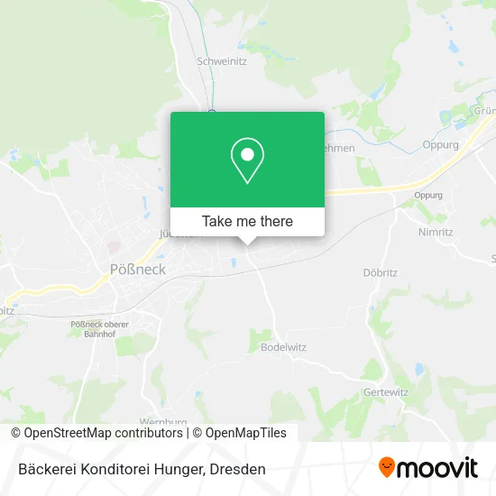 Карта Bäckerei Konditorei Hunger