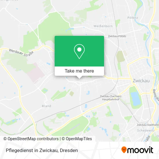 Карта Pflegedienst in Zwickau