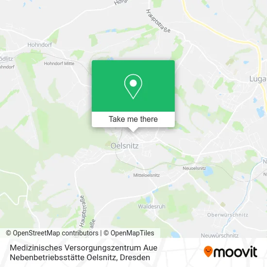 Карта Medizinisches Versorgungszentrum Aue Nebenbetriebsstätte Oelsnitz