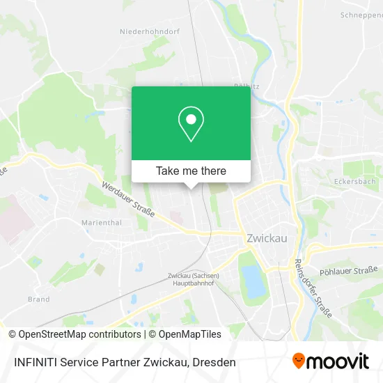 Карта INFINITI Service Partner Zwickau
