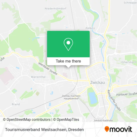 Карта Tourismusverband Westsachsen