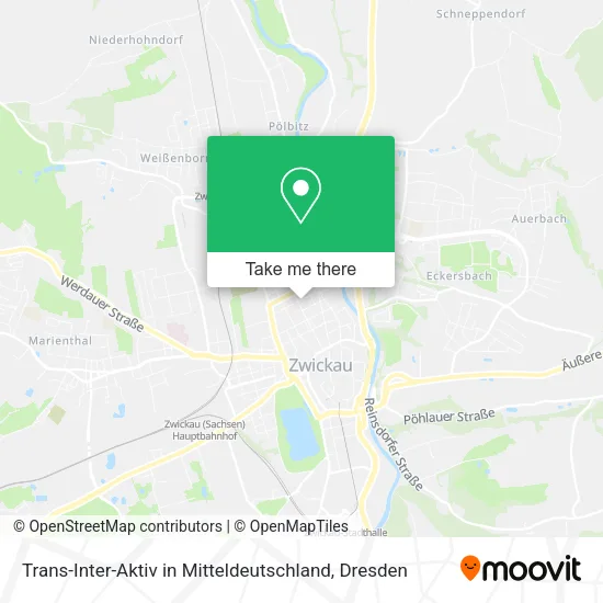 Карта Trans-Inter-Aktiv in Mitteldeutschland