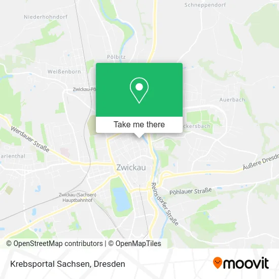 Карта Krebsportal Sachsen