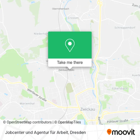 Карта Jobcenter und Agentur für Arbeit