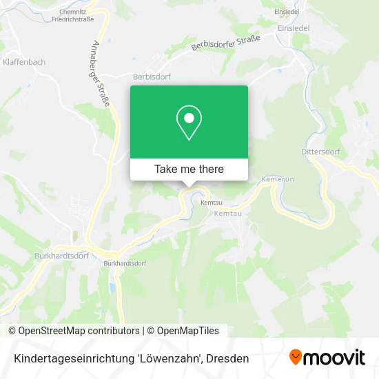 Карта Kindertageseinrichtung 'Löwenzahn'