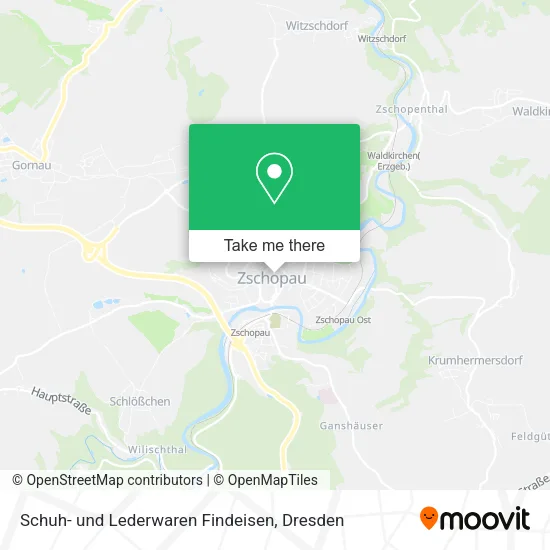 Карта Schuh- und Lederwaren Findeisen
