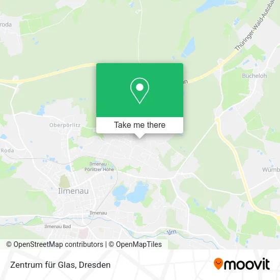 Карта Zentrum für Glas