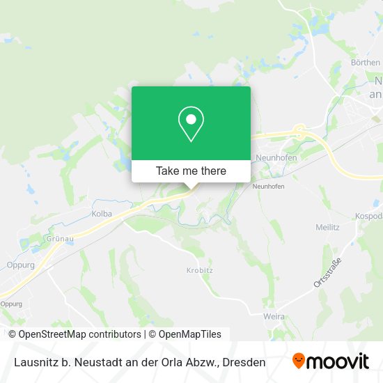 Карта Lausnitz b. Neustadt an der Orla Abzw.