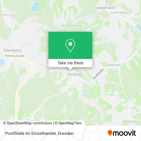 Карта Postfiliale im Einzelhandel
