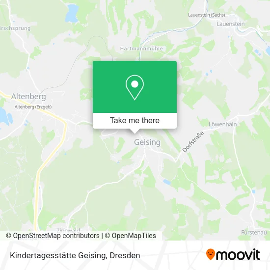 Карта Kindertagesstätte Geising