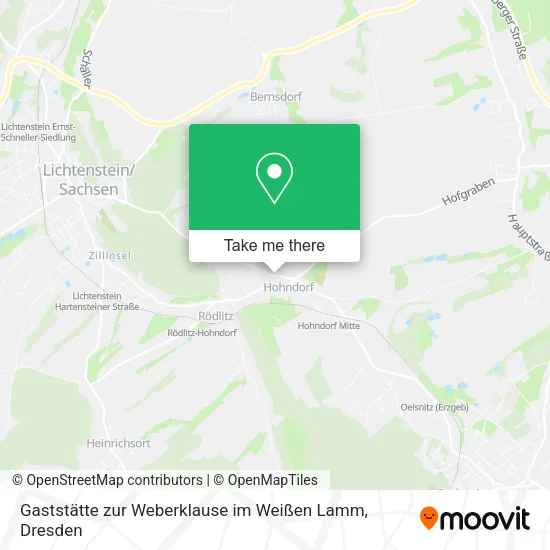 Карта Gaststätte zur Weberklause im Weißen Lamm