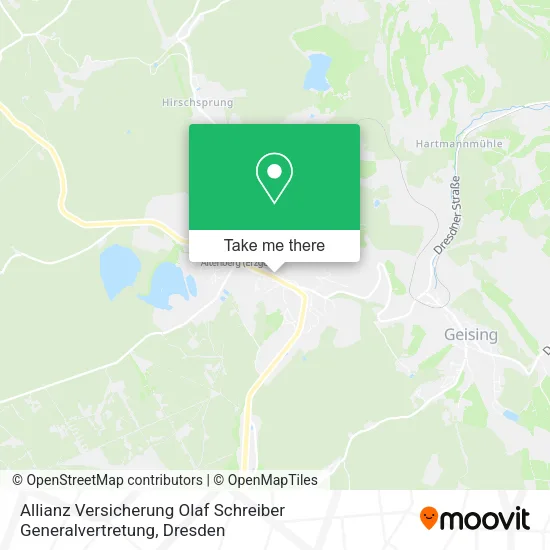 Карта Allianz Versicherung Olaf Schreiber Generalvertretung