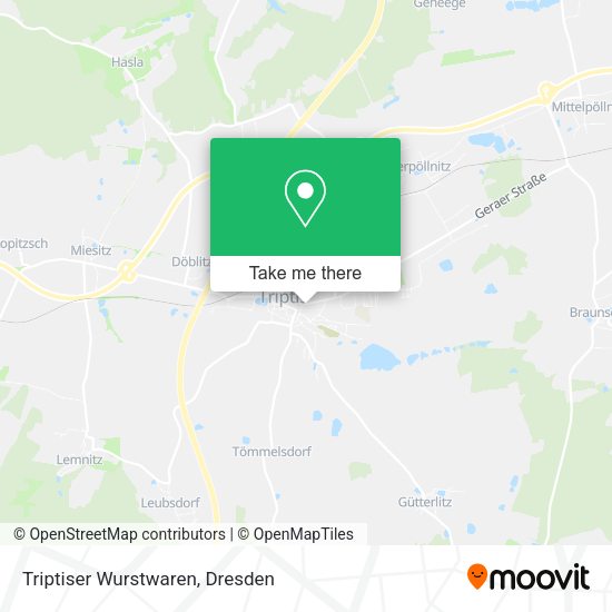 Triptiser Wurstwaren map