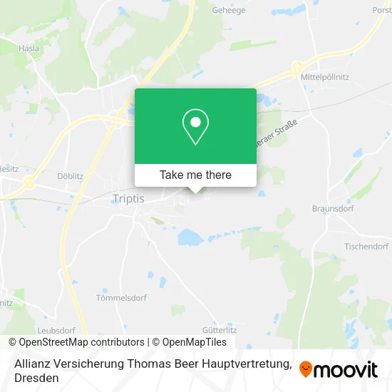 Карта Allianz Versicherung Thomas Beer Hauptvertretung