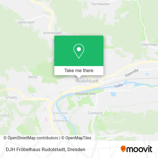 Карта DJH Fröbelhaus Rudolstadt
