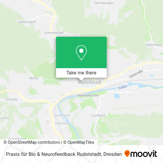 Карта Praxis für Bio & Neurofeedback Rudolstadt
