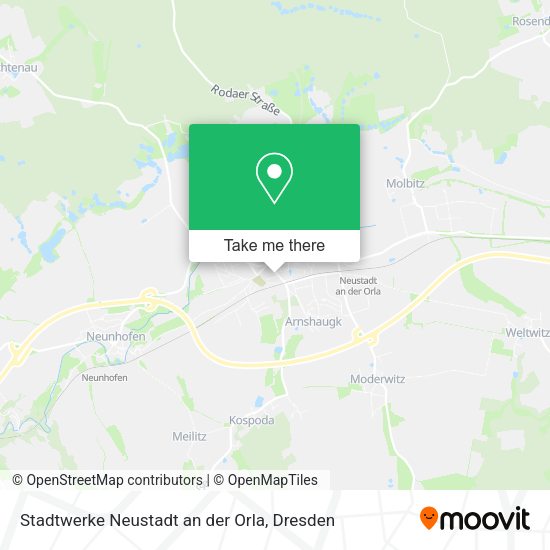 Карта Stadtwerke Neustadt an der Orla