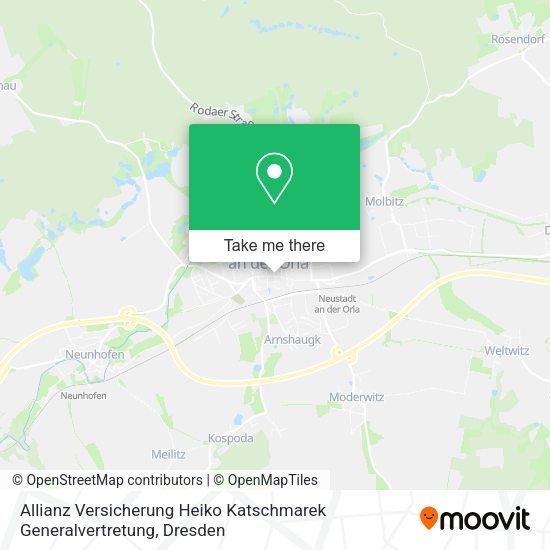 Карта Allianz Versicherung Heiko Katschmarek Generalvertretung