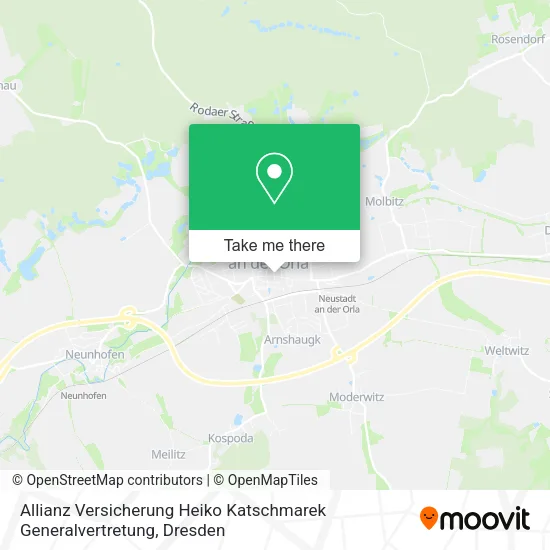 Карта Allianz Versicherung Heiko Katschmarek Generalvertretung