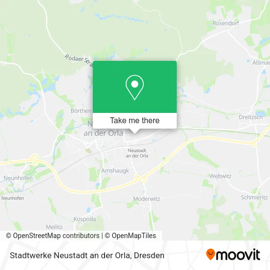 Карта Stadtwerke Neustadt an der Orla