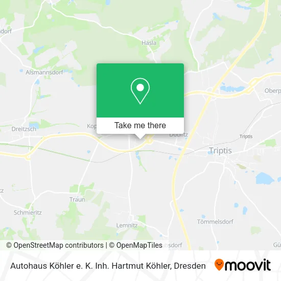Карта Autohaus Köhler e. K. Inh. Hartmut Köhler